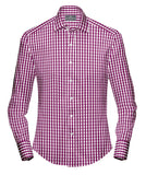 Buy Tailored Shirt for men: Purple gingham casual shirt| My Suit Tailor