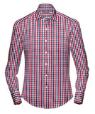 Buy Tailored Shirt for men: Red, Blue Big Check Shirt| My Suit Tailor