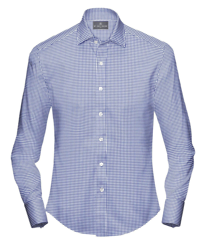 Blue & White Check Shirt