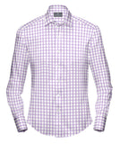 Buy Tailored Shirt for men: Lilac Check Dress Shirt | My Suit Tailor