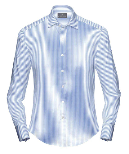 white dress shirt with blue stripes Light Blue Striped Shirt for Men | Formal Blue Office Shirt – My Suit Tailor Regular / XS