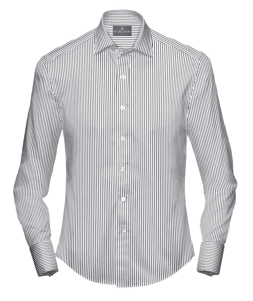 Black Office Stripe Dress Shirt