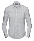 Buy Tailored Shirt for men: Black Office Stripe Dress Shirt | My Suit Tailor