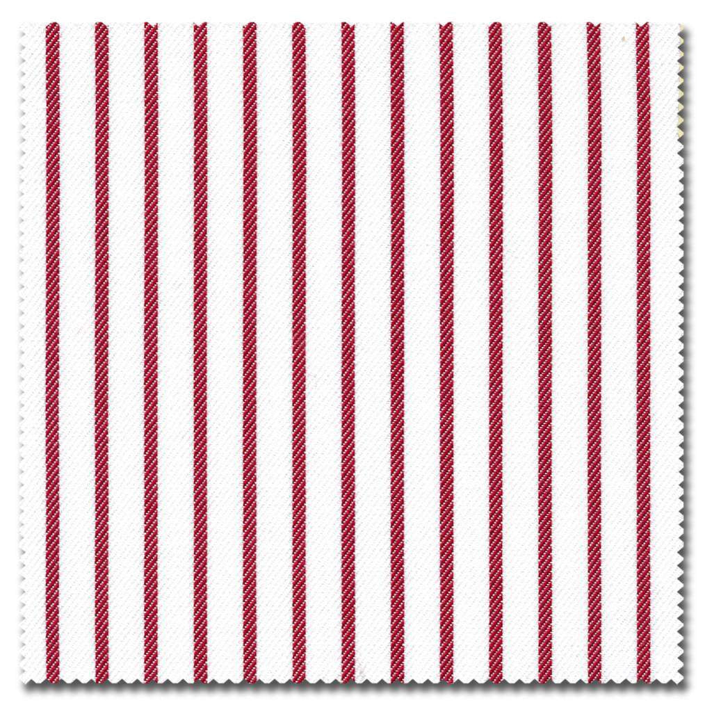 Buy Tailored Shirt for men: White with Red Stripe Shirt | My Suit Tailor