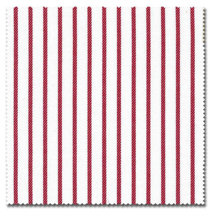 Buy Tailored Shirt for men: White with Red Stripe Shirt | My Suit Tailor