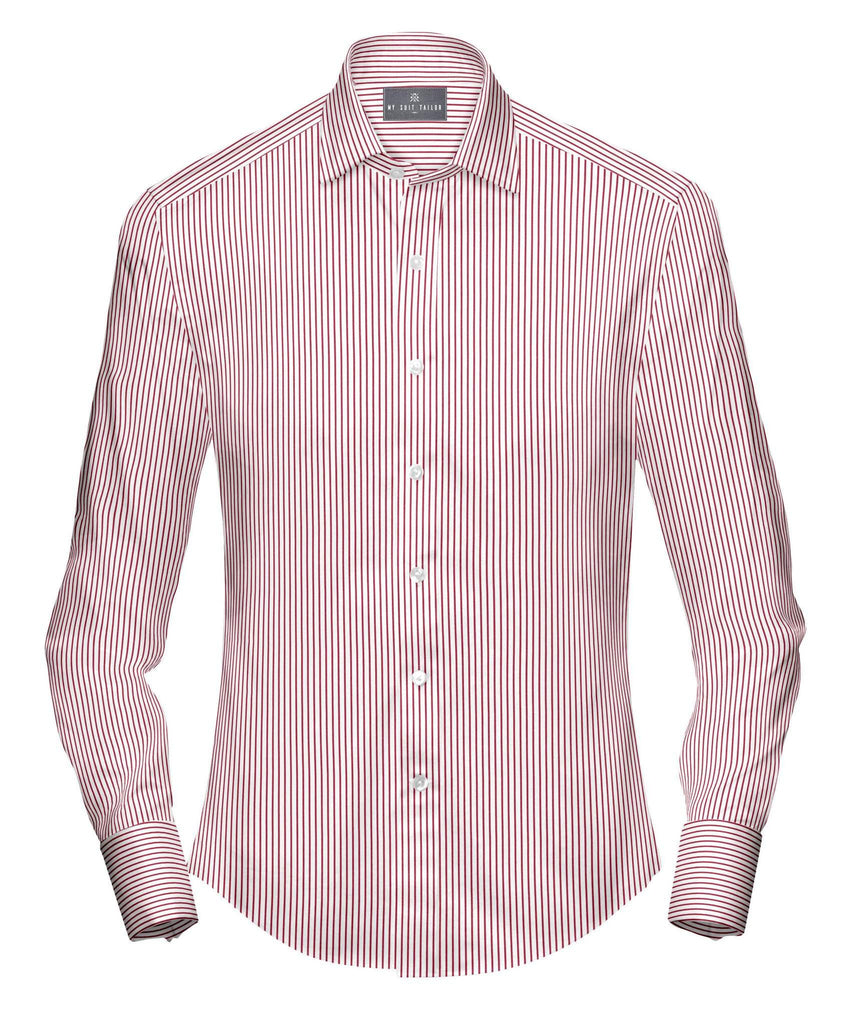 Red striped sales shirt outfit men