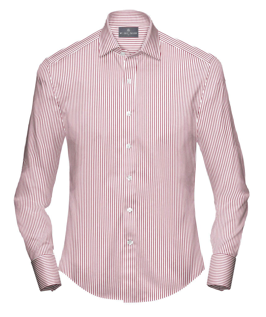 White with Red Stripe Shirt