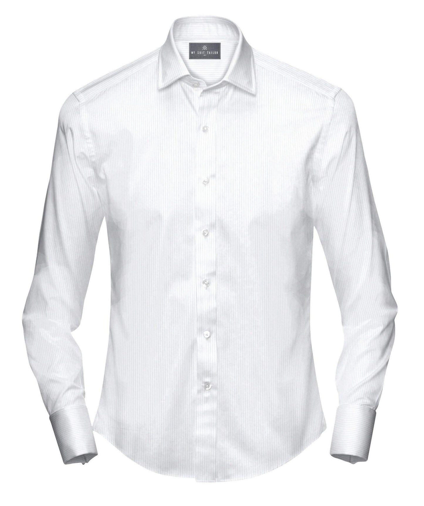 Tailored Shirts for Men: Buy White with Blue Stripe Dress Shirt | My Suit Tailor Tailored Shirts for Men: Buy White with Blue Stripe Dress Shirt | My Suit Tailor