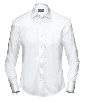 Blue and White Striped Shirt for Office – Custom Dress Shirt for Men