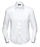 Buy Tailored Shirt for men: White with Blue Formal Stripe Dress Shirt | My Suit Tailor