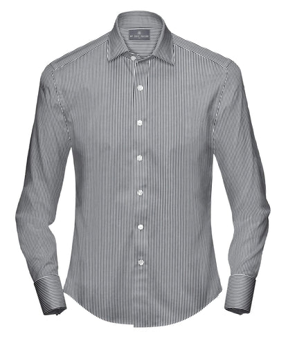 Tailored Shirts for Men: Buy Black Stripe Dress Shirt Online | My Suit Tailor Regular / M - 16 Tailored Shirts for Men: Buy Black Stripe Dress Shirt Online | My Suit Tailor Regular / M - 16