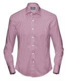 Tailored Shirt for Men: Buy Red and White Stripe Shirt Online - My Suit Tailor