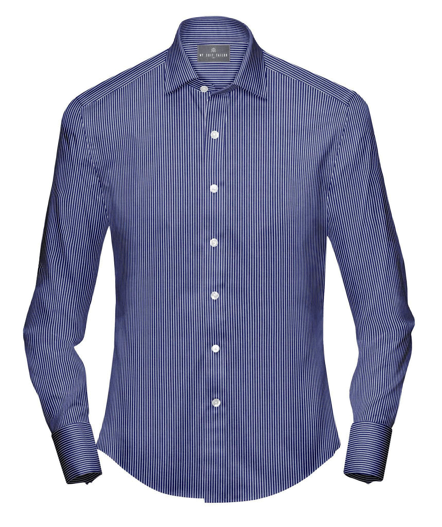 Royal blue striped sales shirt