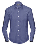 Tailored Shirts for Men: Buy Royal Blue Stripe Shirt Online | My Suit Tailor