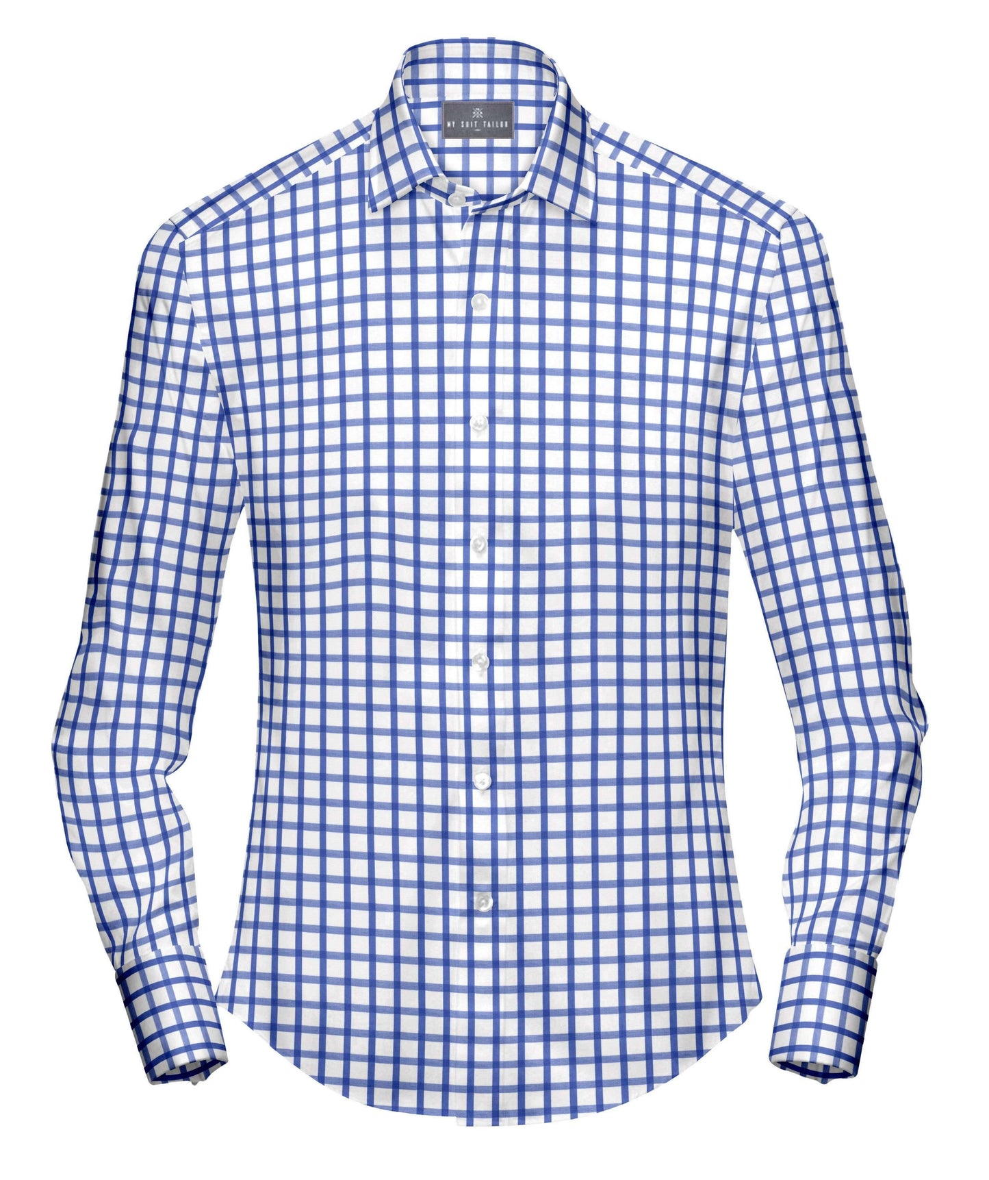 Blue Check Dress Shirt | Custom Tailored Shirts for Men: Buy Blue Check Dress Shirt Online Slim / XXL - 17.5 Blue Check Dress Shirt | Custom Tailored Shirts for Men: Buy Blue Check Dress Shirt Online Slim / XXL - 17.5