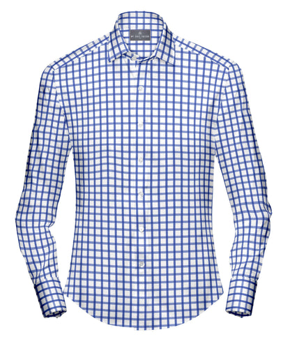 Blue Check Dress Shirt | Custom Tailored Shirts for Men: Buy Blue Check Dress Shirt Online Slim / XXL - 17.5 Blue Check Dress Shirt | Custom Tailored Shirts for Men: Buy Blue Check Dress Shirt Online Slim / XXL - 17.5