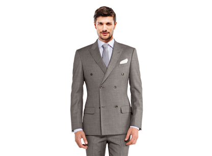 Custom Endeavour Grey Italian Suit – Loro Piana Super 130s Wool
