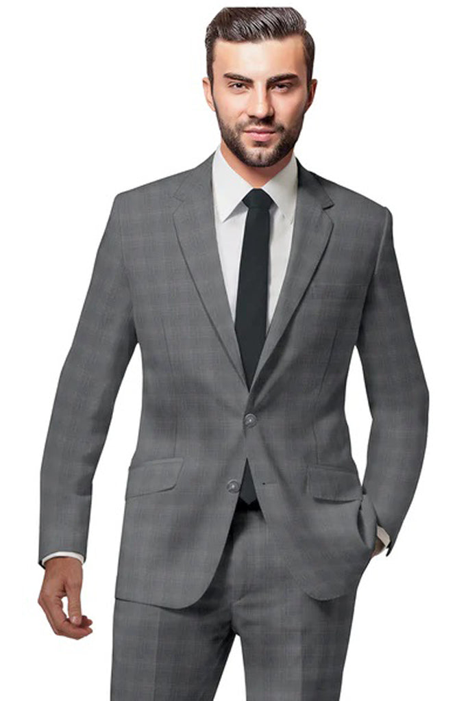 Light Grey Plaid Suit