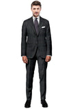 Loro Piana-Dark Grey Herringbone Suit