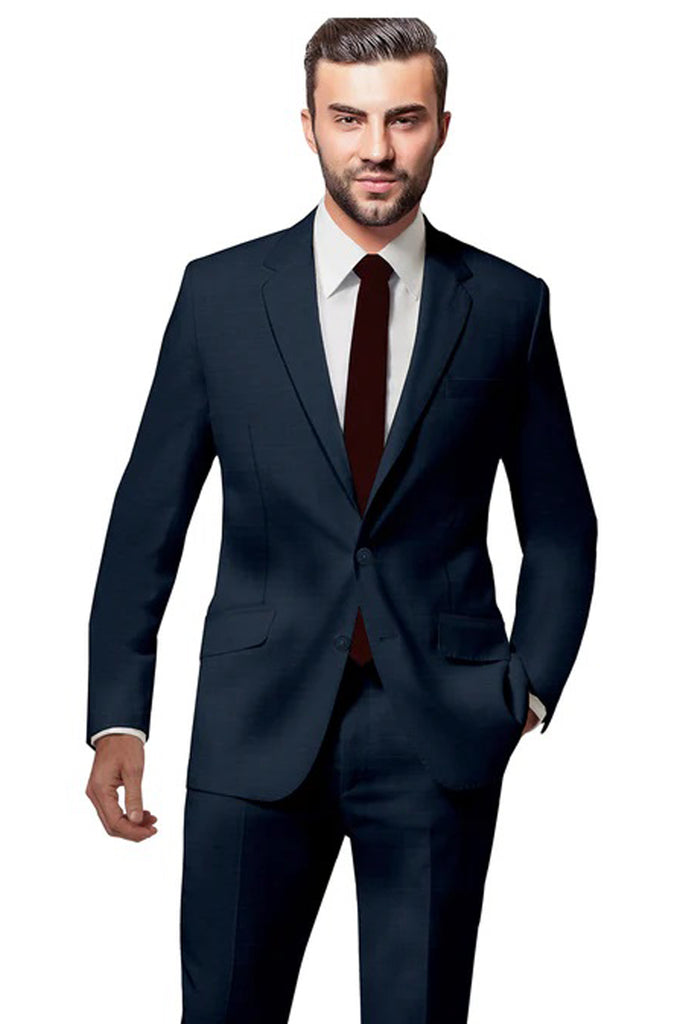 Navy Window Pane Suit