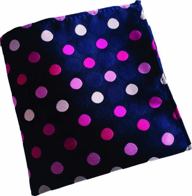 Navy Dotted Pocket Handkercheif