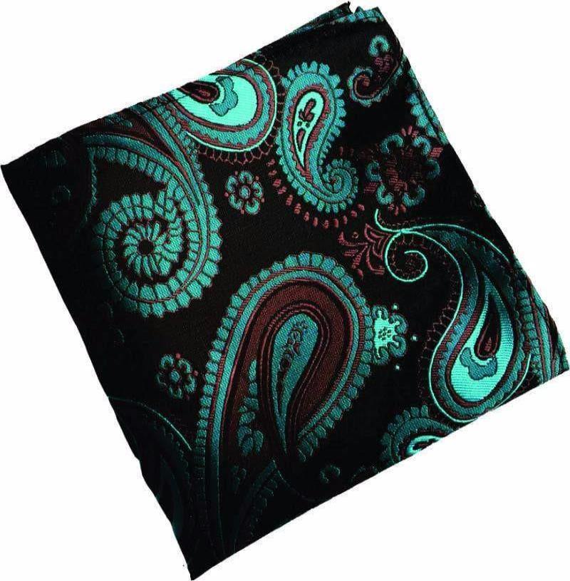 Black Paisley Pocket Handkerchief