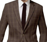 Blazers & Jackets for men: Buy Brown Windowpane Sports Jacket Online- My Suit Tailor