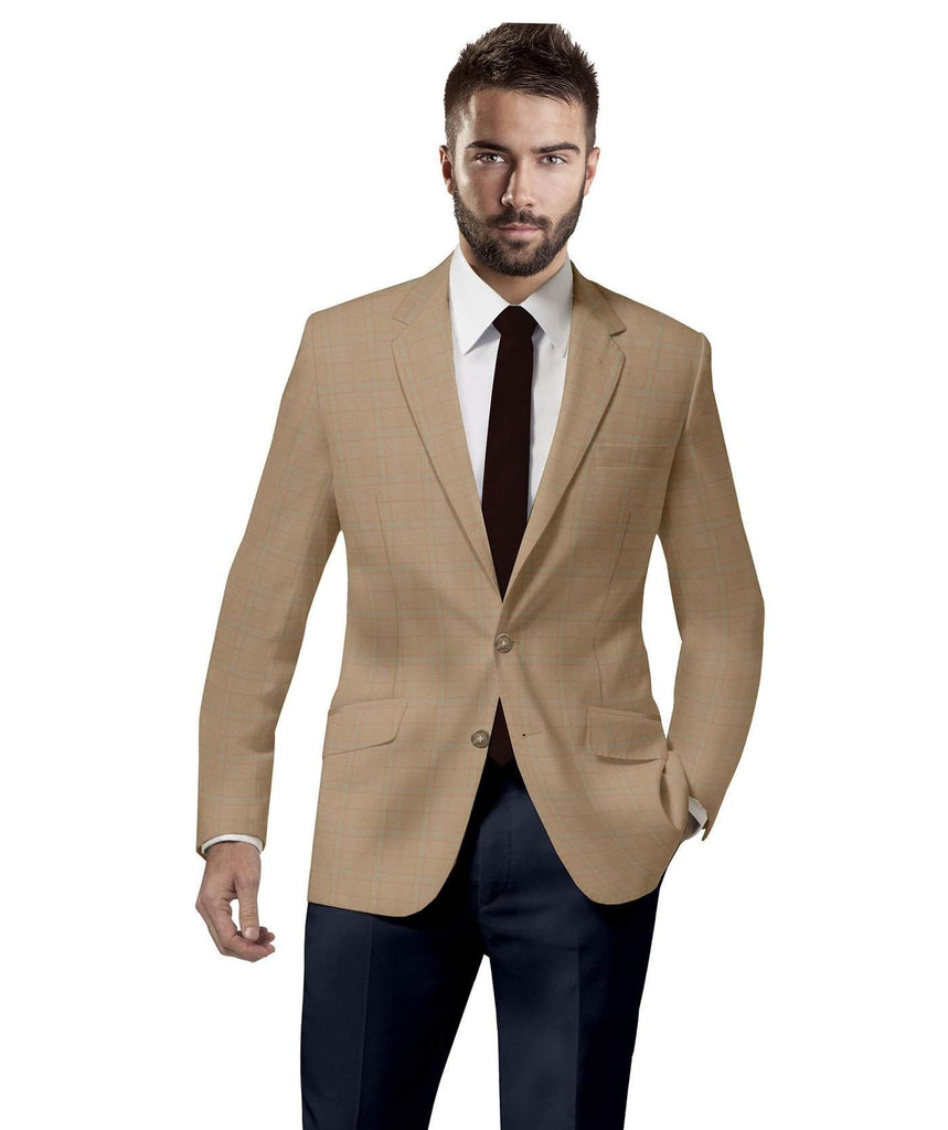 Buy online Brown Poly Wool Formal Blazer from Blazers for Men by