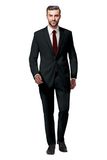 Suits for Men: Buy Milano Black Broad Stripe Suit Online - My Suit Tailor