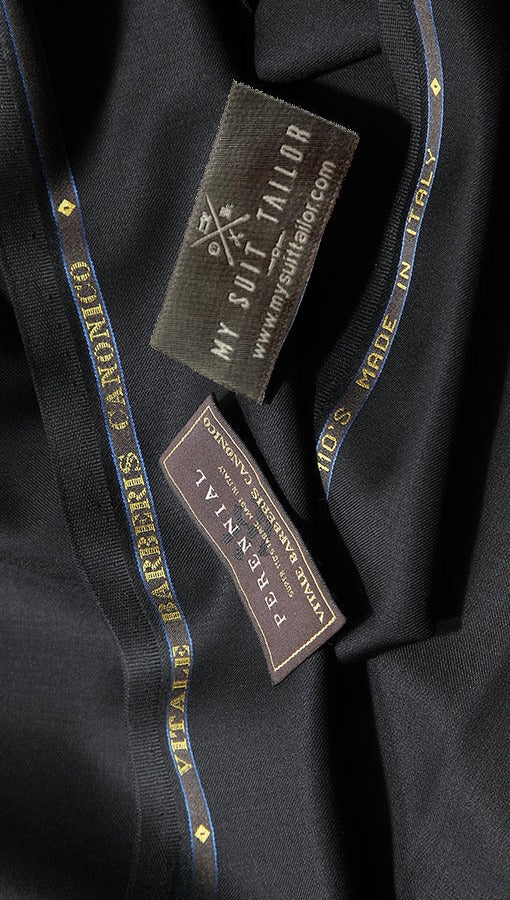 Men's Black Pinstripe Italian Design Suit
