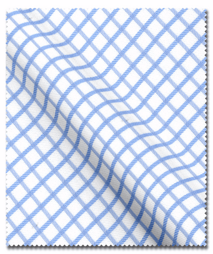 Buy Tailored Shirt for men: Light Blue Check Shirt| My Suit Tailor