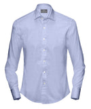 Buy Tailored Shirt for men: Light Blue Herringbone Dress Shirt| My Suit Tailor