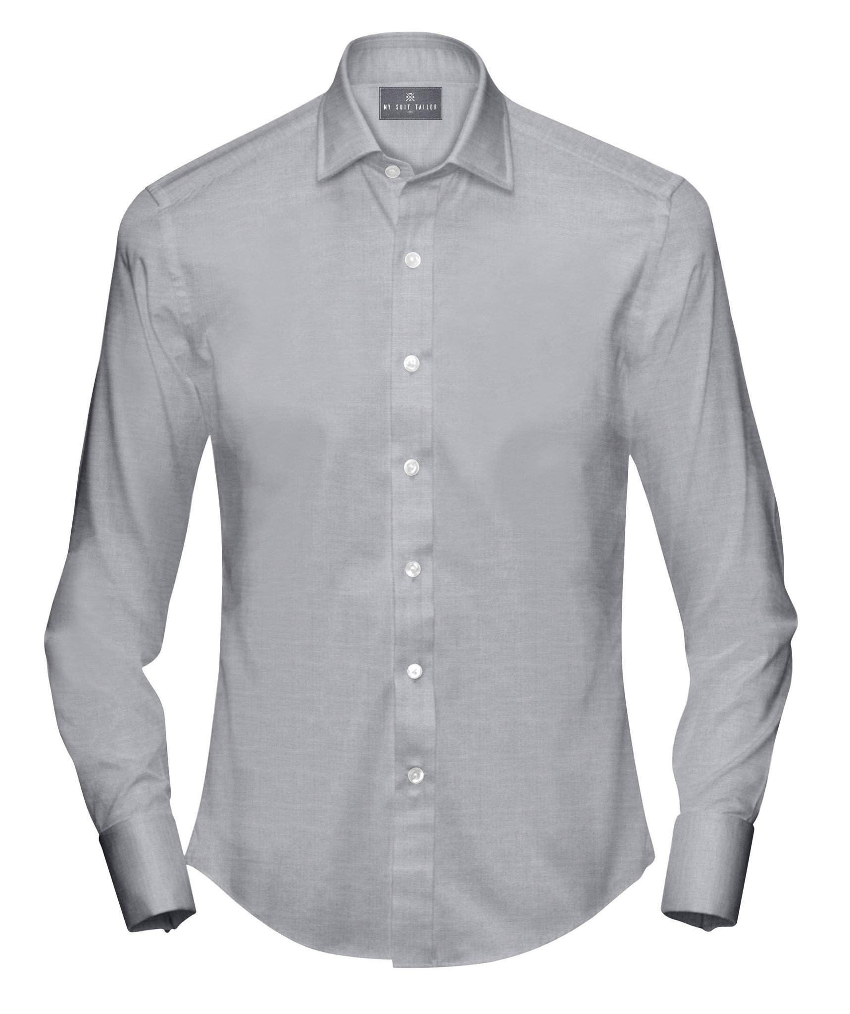 Tailored Shirts for Men: Buy Grey Oxford Dress Shirt | My Suit Tailor Regular / L