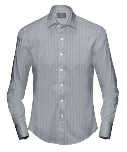 Grey Herringbone Shirt for Men | Custom Grey Dress Shirt My Suit Tailor Slim / XS - 15 Grey Herringbone Shirt for Men | Custom Grey Dress Shirt My Suit Tailor Slim / XS - 15