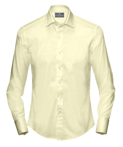 dark yellow dress shirt Hisdern Men's Yellow Dress Shirt with Pocket